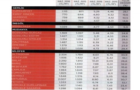 Bursa da en pahalı evler Osmangazi de!