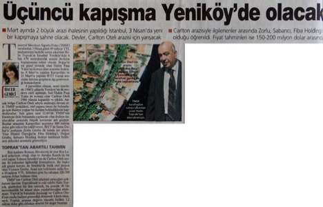 2007 yılında Carlton Oteli arazisi satışa çıkarıldı!