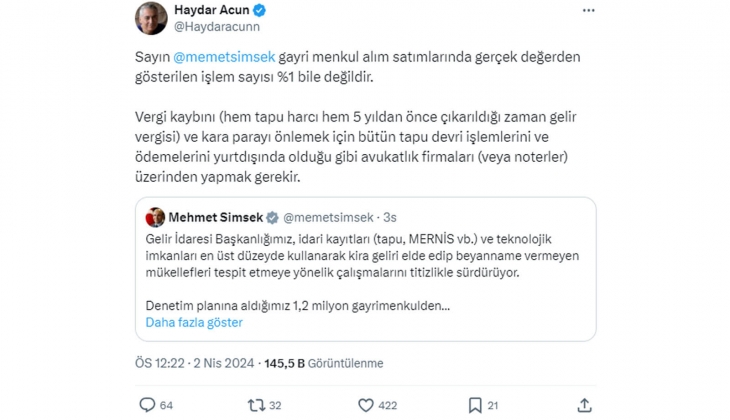 Konutta vergi kaybının engellenmesi için öneri: Tapu devri ve ödemeleri noterlerde, avukatlık firmalarında yapılsın!