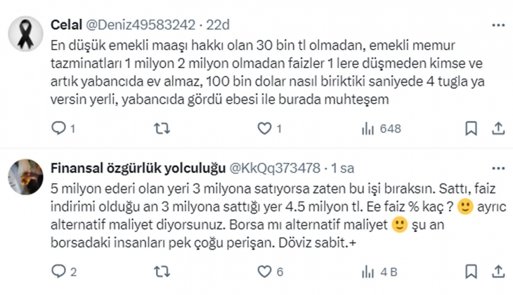 Konut mu, faiz mi tartışması bitmiyor: 3.5 milyon TL lik konut satılıp faize konsa 1 yılda 5 milyon TL olur!