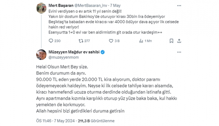 90 bin TL lik evi için 20 bin TL kira alabilen mağdur ev sahibi: Doktor paramı ödeyemeyecek haldeyim!