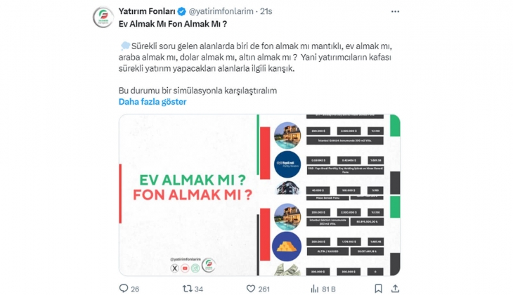 Ev almak mı daha mantıklı, fon almak mı? 20 yılın en iyi getirili fonu bir evin değerini geçiyor! 