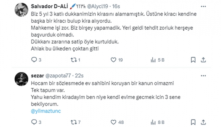 2.5 yıldır kirasını alamayan ev sahibinden isyan: Bu sorunu çözecek bir mahkeme, bir hukukçumuz var mı?