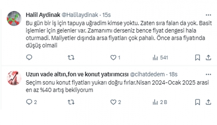 Şimdi emlak almanın zamanı mı? Vatandaşlar bekliyor mu, alım yapıyor mu?