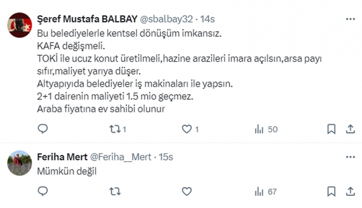 Tebernüş Kireçci sordu, vatandaş cevapladı! Nasıl bir kentsel dönüşüm uygulaması sorunları çözer?