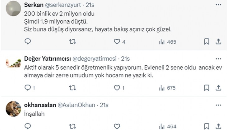 Ev ve araba fiyatları düşüyor! TL değer kazanmaya devam ederse daha rahat konut alınır!