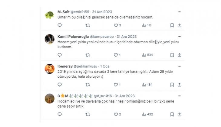 Ünlü doktordan 2024 dileği: Umarım bu yıl benim gibi on binlerce mağdur insan evlerine kavuşur!