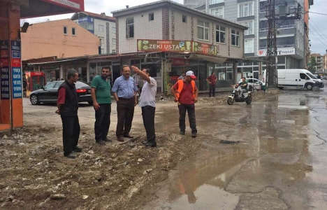 Bafra'ya 800 ton asfalt!