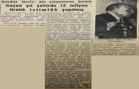 1955 yılında İstanbul da 13 milyon liralık istimlak yapılmış!