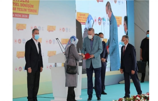 Kayseri Kocasinan’daki kentsel dönüşüm projesinde anahtar teslimi yapıldı!