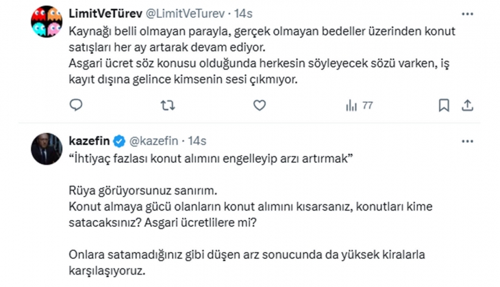 İhtiyaç fazlası konut alım satımını ve arsa spekülasyonunu engellemek için acil adımlar atılmalı!