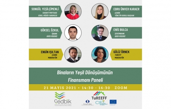 ÇEDBİK Binaların Yeşil Dönüşümünün Finansmanı paneli 21 Mayıs ta!
