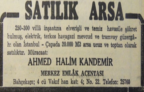 1951 yılında Sarıyer de taksitle villa sahibi olunabiliyormuş!