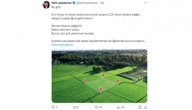 4 milyon dolara alınan arsa 2.5 milyon dolara satıldı: Duyan şaşırdı!