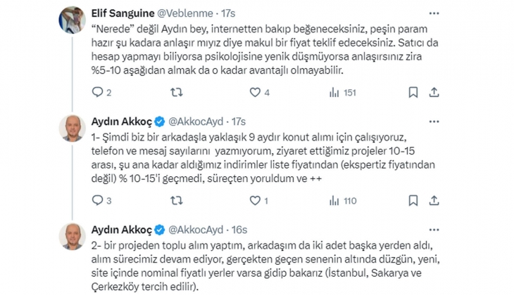 Eski banka hazinecisi Evren Kirikoğlu: Şu an çantada canlıyla gidilse, ilan fiyatından yüzde 10 altında ev alınabilir!