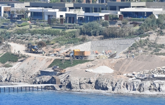 Bodrum daki imara aykırı yapıların yıkımı devam ediyor!