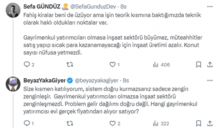 Kimse keyfinden kiracı olmuyor, ama keyiften ev alıp yatırım yapılıyor dendi: Ev sahiplerinden tepki gecikmedi!