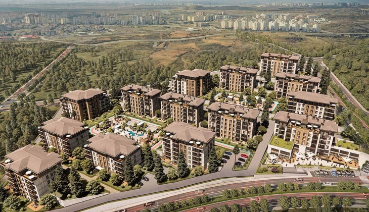 Nezihpark Bahçekent'te 72 ay taksitle 1+1'den 4+1'e değişen evler! Emlak Konut proje fiyatları!