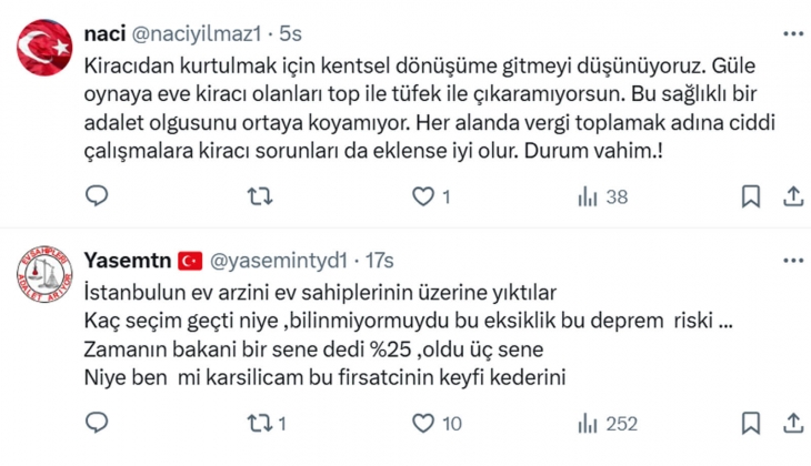 Tebernüş Kireçci Orta yolu bulamıyoruz dedi: Yatırım için ev almak da kiracı olmak da suç değil!
