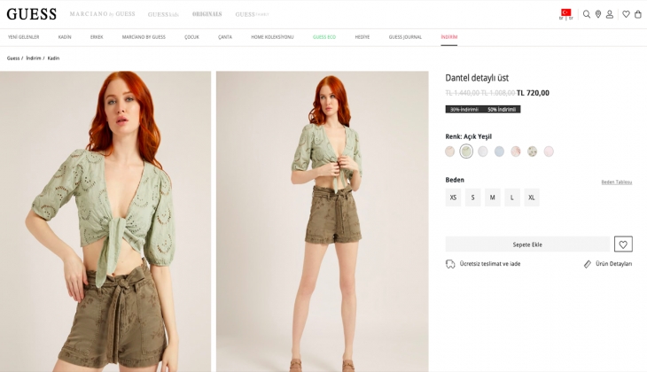 Guess ten yüzde 50’ye varan indirim. Peki hangi ürün ne kadar indirimli. İşte 18 Eylül 2022 fiyat listesi