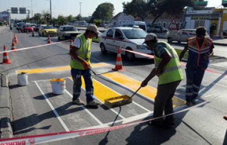 Balıkesir şehir merkezinde deforme olmuş çizgiler yenileniyor!