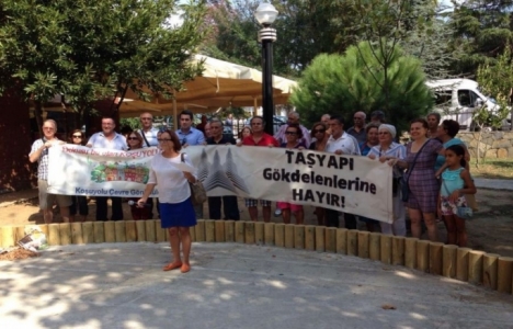 Koşuyolu'ndaki otel inşaatı protesto edildi!