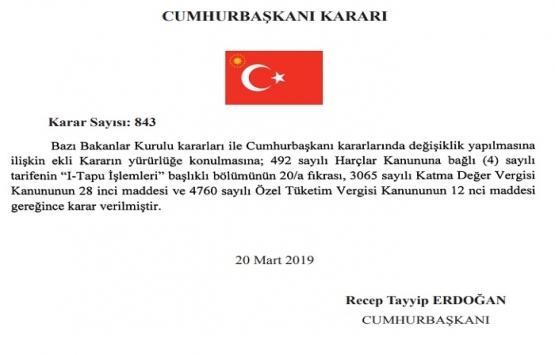 Cumhurbaşkanı Kararlarında Değişiklik Yapılmasına İlişkin Karar!