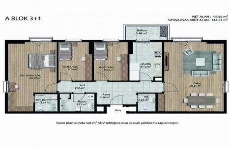 Esenler Emlak Konutları daire planları!