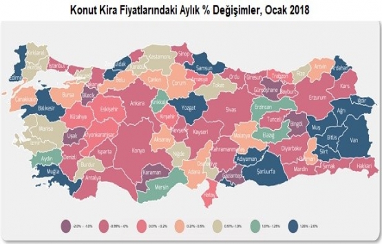 Satılık konut fiyat endeksi Ocak ta yüzde 0,85 arttı!