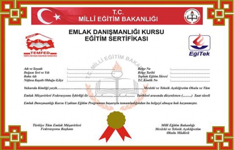 Emlak Danışmanlığı Sertifika Sınavı Sınav sonuçları duyurusu!