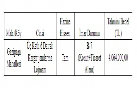 Bilecik Defterdarlığı ndan 4 milyon TL ye satılık 6 lojman!