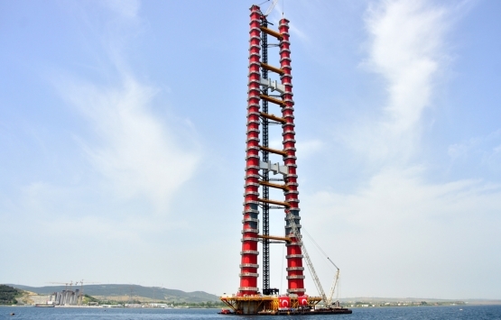 1915 Çanakkale Köprüsü nün son çelik blok montajı yapıldı!