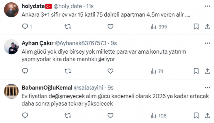 5 milyon TL ye kadar olan evlerde arz az, talep çok: Konut fiyatlarında dibe yaklaştık!