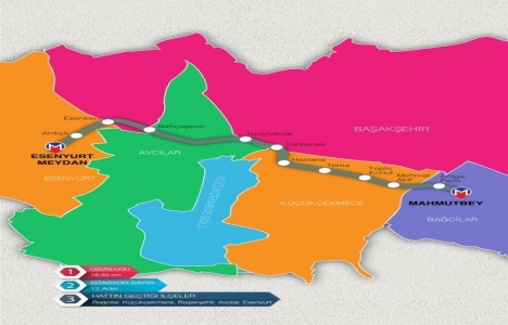 Mahmutbey-Bahçeşehir-Esenyurt metrosunda tabelalar dikiliyor!