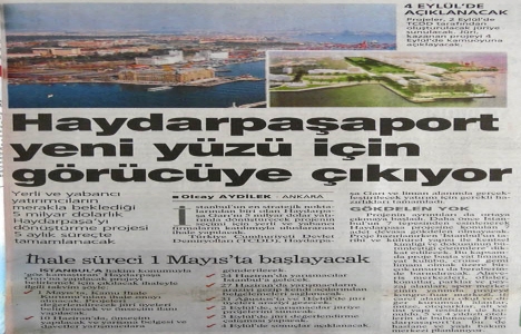 2006 yılında Haydarpaşaport 5 aylık süreçte tamamlanacak!