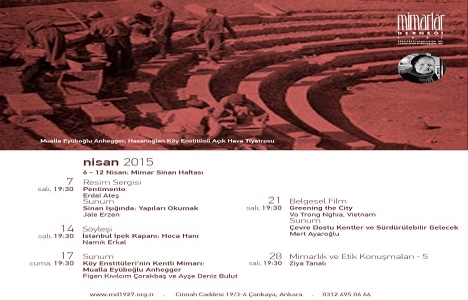 Mimarlar Derneği Nisan ayı etkinlikleri!