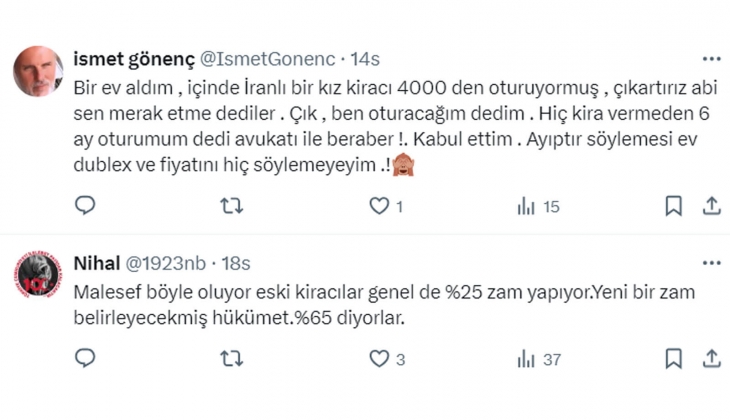 Aynı binada 3 yıllık kiracı 4 bin 500 TL ye, üç ay önce taşınan kiracı 20 bin TL ye oturuyor!