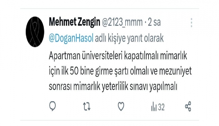 Ünlü mimar Doğan Hasol dan mimarlık eğitimi eleştirisi...