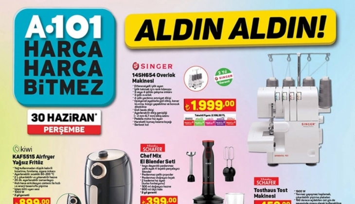 A101 30 Haziran Perşembe aktüel ürünler kataloğunda neler indirimde? İşte 30 Haziran 2022 fiyat listesi...
