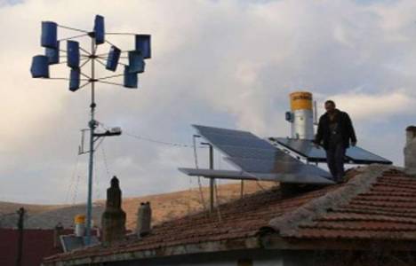 İnşaat ustası güneş enerjisinden elektrik üretti!