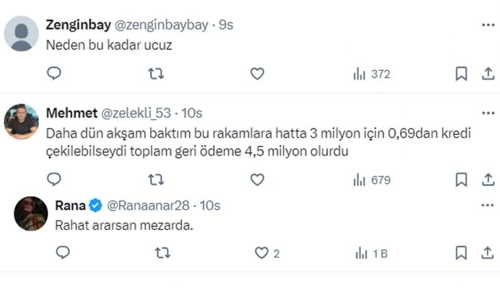 3 milyon TL lik konut kredisinin aylık taksiti 115 bin TL yi, geri ödemesi 13 milyon TL yi aştı!