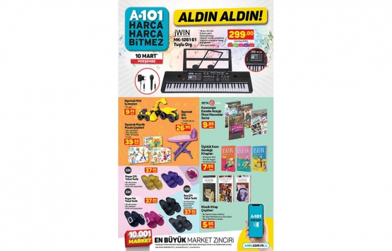A101 10 Mart 2022 kataloğu! Büyük fırsat: Çamaşır Makinesi 3.499 TL!