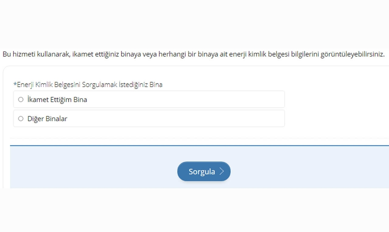 Enerji Kimlik Belgesi Sorgulama 2021