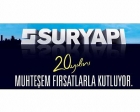 Adapark ve Eksen'de 60 ay sıfır faizle! Sur Yapı 20. yıl kampanyası!