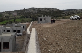 Ayvacık'ta afet konutları inşaatında ‘virüs önlemi’!