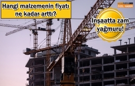 İnşaat malzemelerinde artış şampiyonları!