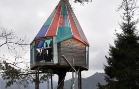 Artvin'de 18 metrekarelik lüks ağaç ev yapıldı! 