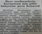 1944 yılında medreselerin restorasyonu için şehir bütçesine para konacakmış!