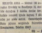 1947 yılında Erenköy'de 7 dönüm arsa metrekaresi 120 kuruşa satılacakmış!