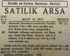 1937 yılında Rumeli Hisarı'nda 2.294 metrekare arsa 140 lira teminatla satılacakmış!